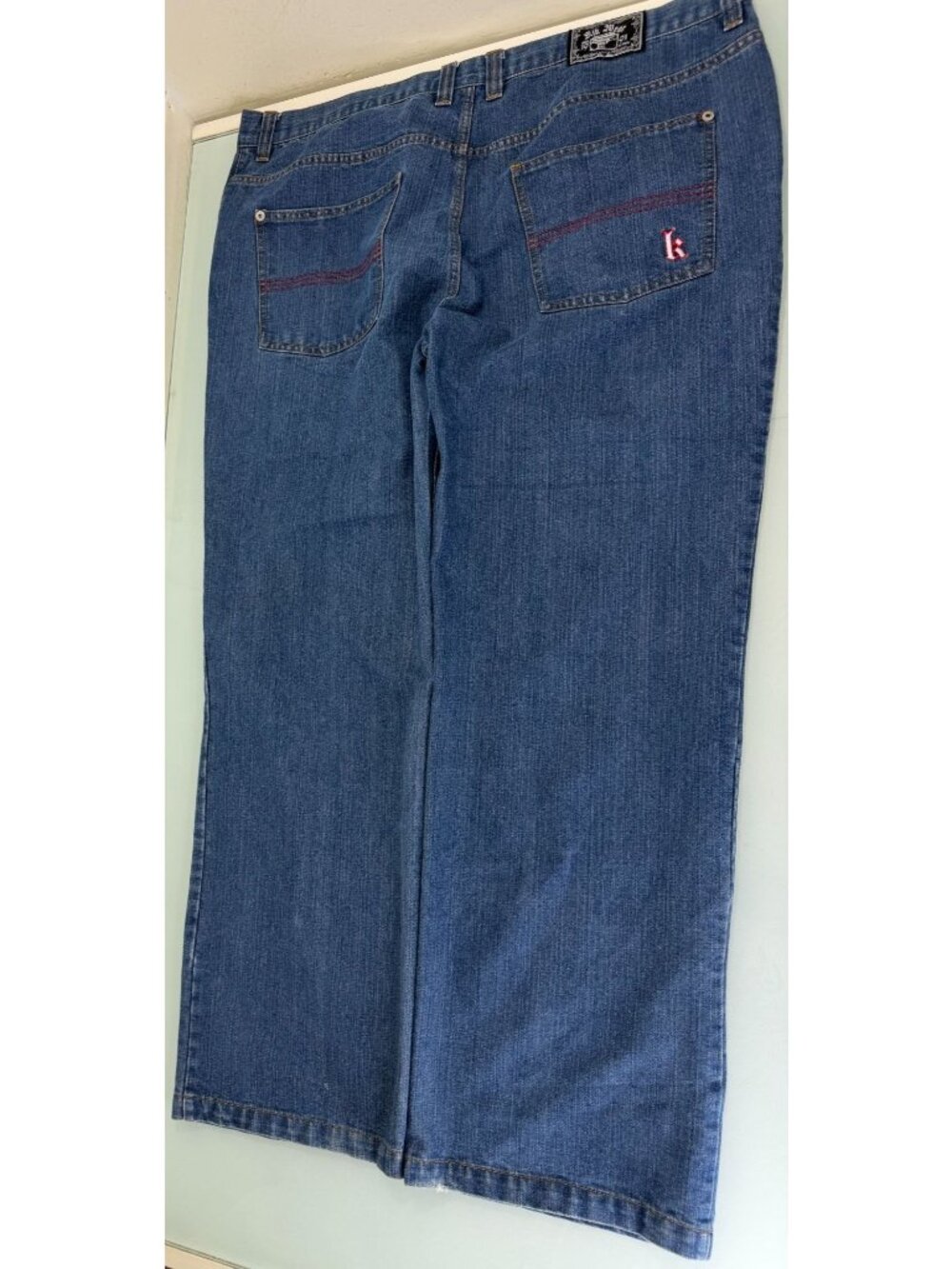 Vintage Y2K Kikwear Jeans Men's 44X32 Baggy Skater Goth Hip Hop Wide Leg Denim